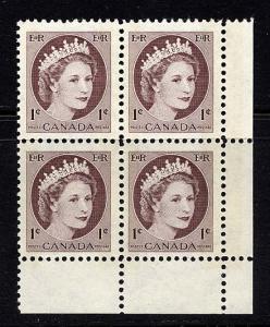 Canada #337p mint corner block