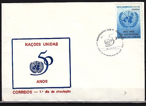 Mozambique, Scott cat. 1250. United Nations issue. First day cover. ^