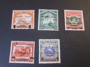 Salvador 1929 Sc C1,C3-6 set MH