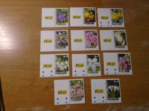 Mauritius  #  1057-68  MNH      Flowers