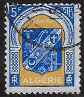 Algeria #277 Used; 5fr Tlemcen Arms (1956)