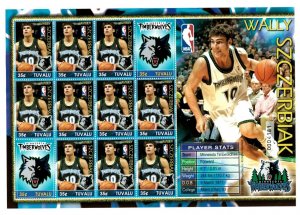 Tuvalu 2006 - NBA Timberwolves Wally Szczerbiak - Sheet of 12 Stamps - MNH