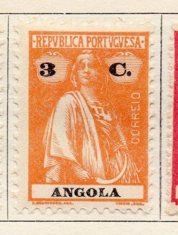 Angola 1922 Early Ceres  Issue Fine Mint Hinged 3c. 139706