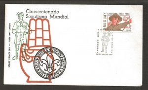 1968 Scout Uruguay Baden Powell FDC