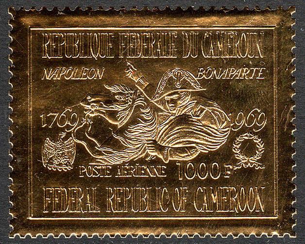 Cameroun C126, Geprägt auf Gold Folie , MNH Napoleon Überquerung Saint Bernard,