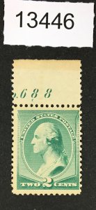 MOMEN: US STAMPS # 213 PLATE SINGLE MINT OG NH LOT #13446