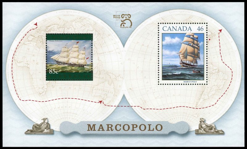 Canada 1779a Mint (NH) Joint Australia (1631) Souvenir Sheet