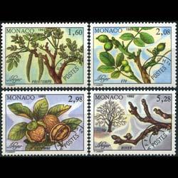 MONACO 1992 - Scott# 1809-12 Walnut Tree Set of 4 NH