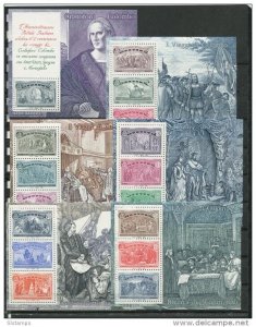 Italy  1992  (6) Souvenir Sheets Sc 1883-8 Mi Block 9-14  MNH Voyages of Columbu