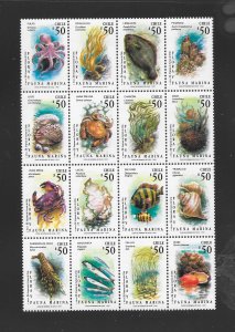 CHILE #967 MARINE LIFE M/S MNH