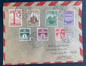 1956 Ballerup Denmark Airmail Cover To Shorkcliffe Australia