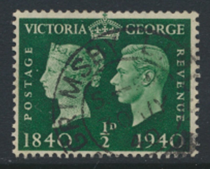 GB   SG 479   SC#  252 Used  First Stamp  see detail & scans