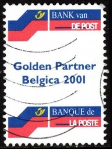 2001 Belgium Poster Stamp Bank Van de Post Golden Partner Belgica 2001