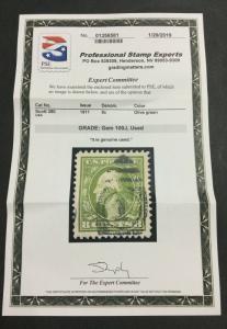 MOMEN: US STAMPS #380 USED PSE GRADED CERT GEM-100J LOT #88183