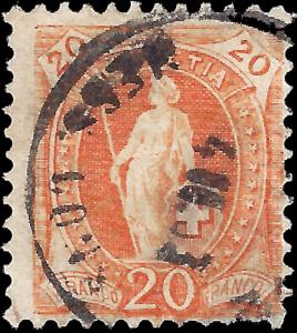 Switzerland 1891 Sc 82a ug