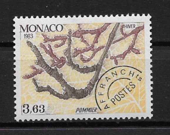 1983 Monaco 1220 3.63F Winter: Apple Branch MNH