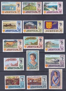 Jersey 7-21 MNH 1969 Queen Elizabeth & Various Scenes Full 15 Stamp Set VF