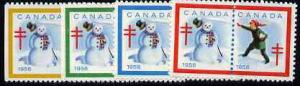 Cinderella - Canada 1958 Christmas TB Seals, fine unmount...