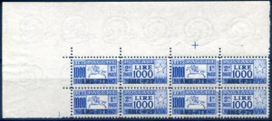 Zone A. 1954 1000 lire postal packages.