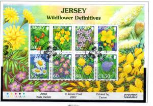 Jersey Sc 1274a 2007 Wildflowers stamp sheet used