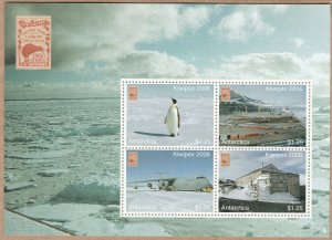 New Zealand Kiwipex 2006 Cinderella Antarctic Mini Sheet MUH No:4