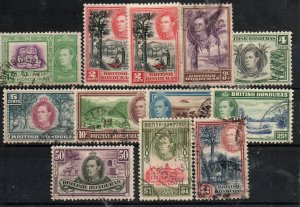 British Honduras 115 Used, 116 & 1116a mint hinged, 117-125 Used. short set