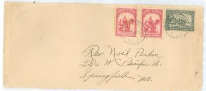 Belgian Congo  1942 Censor cover to US, 3.50 FR rate, tape 5204 on back