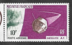 Doyle's_Stamps: MNH 1966 French Polynesian Airmail Pair w/Label, Scott #C46a**