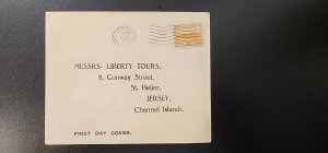 1943 JERSEY Occupied England FDC FIRST DAY COVER to LIBERTY TOURS