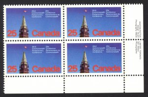 Canada Sc# 740 MNH PB LR 1977 25c Peace Tower