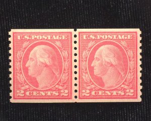 HS&C: Scott #492 Outstanding horizontal pair. Mint XF/S NH US Stamp