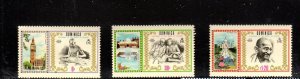 DOMINICA #261-263 1969 GHANDI MINT VF NH O.G