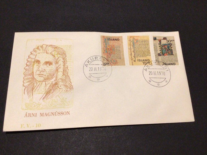 Iceland 1970 Icelandic Manuscripts first day issue postal cover Ref 60342 