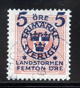Sweden B16 Used, Semi-Postal Issue from 1916.