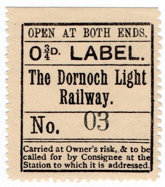 (I.B) The Dornoch Light Railway : Newspaper Parcel ¾d