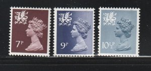 Great Britain Wales & Monmouthshire WMMH8, WMMH12, WMMH14 MH Queen Elizabeth