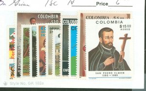 Colombia #C672/697  Single (Complete Set)