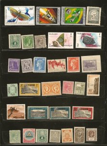 World Wide Collection of 32 Different Old Stamps Mint Hinged