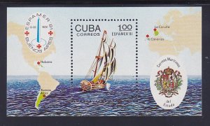 Cuba 2447 MNH OG 1981 ESPAMER 81 at Buenos Aires Souvenir Sheet