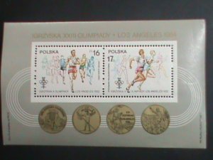 POLAND STAMP:1984-23RD SUMMER OLYMPIC GAMES -LOS ANGELES MINT S/S SHEET