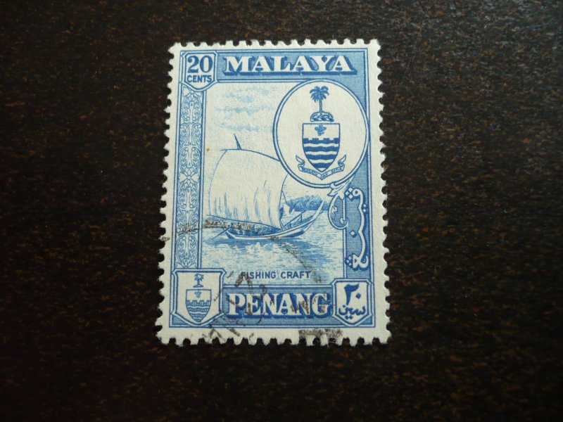 Stamps - Malay Fed State Penang - Scott# 62 - Used Part Set of 1 Stamp