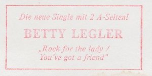 Meter cut Switzerland 1981 Betty Legler - New single - Disco