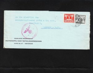 Germany WWII Censor Köln SCARCE Large Red Handstamp #12 Netherlands 1945 Cover &