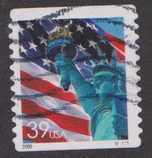 US #3980 Liberty Used PNC Single with plate #V1111  