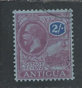 ANTIGUA 1921-29 2s PURPLE & BLUE/BLUE FU SG 77 CAT £65