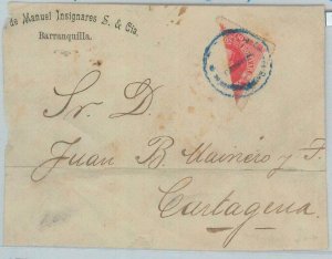 79231 - COLOMBIA - Postal History -  Scott # 57 BISECTED on COVER FRONT