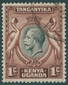 Kenya Uganda and Tanganyika 1935 SG110 1c black and red-brown KGV cranes #2 FU (