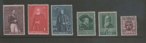 Belgium 1930 Sc 216-220,240 MNH