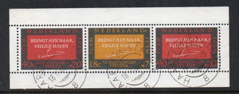 Netherlands Sc B408a 1966 Migration stamp sheet used