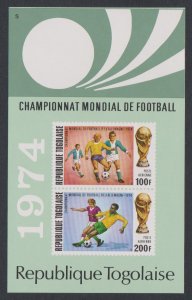 Togo World Cup Football Championship West Germany MS 1974 MNH SC#C216a SG#MS988